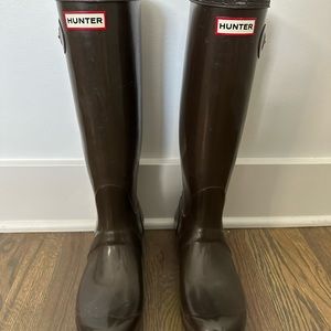 Hunter Tall Wellies — Brown